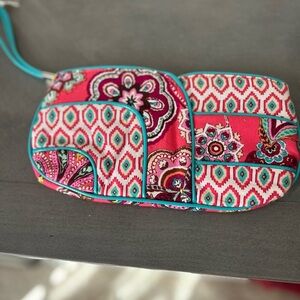 Vera Bradley Pink and Blue Geometric Floral Bag